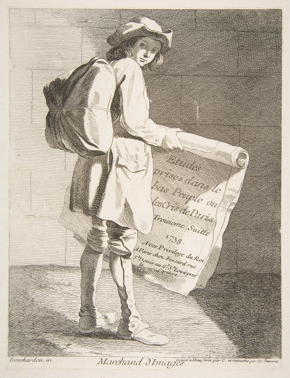 Vendedor de imagens, 1738. de Anne Claude Philippe de Caylus