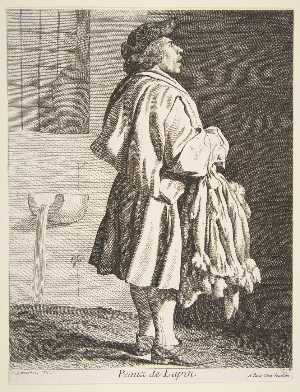 Vendedor de peles de coelho, 1737. de Anne Claude Philippe de Caylus