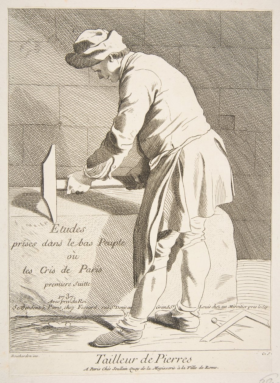 Cortador de pedra, 1737. de Anne Claude Philippe de Caylus