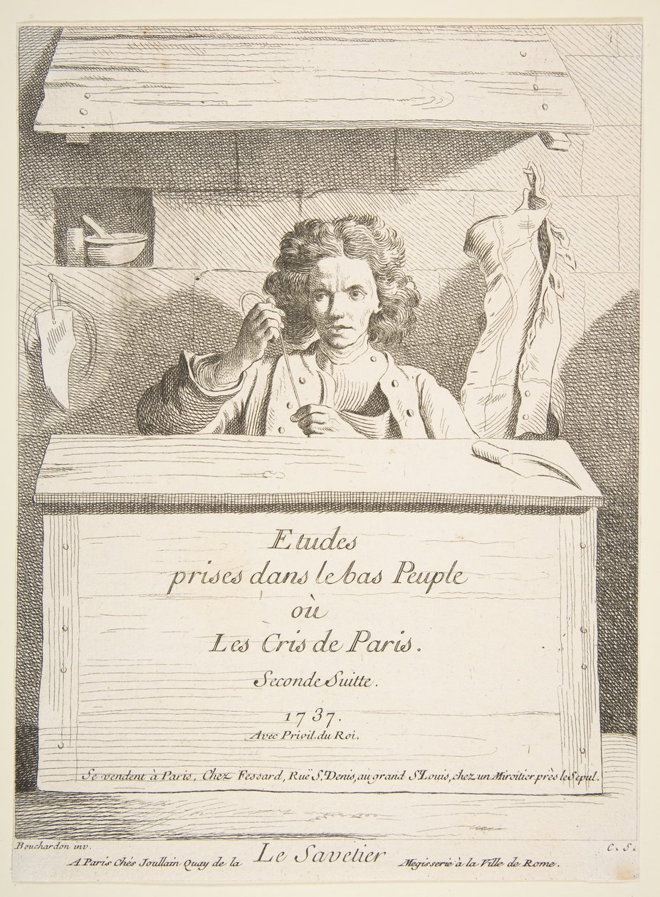 O sapateiro, 1737. de Anne Claude Philippe de Caylus