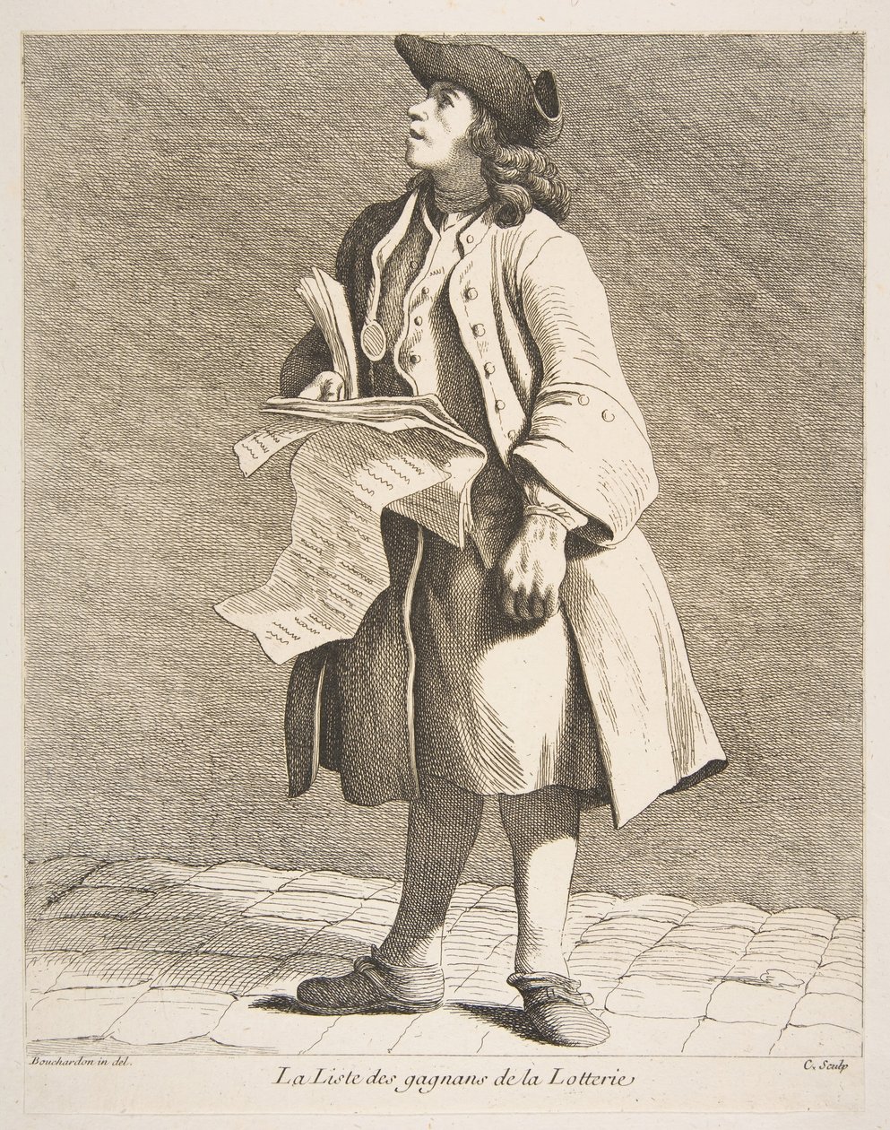 A Leitura dos Vencedores da Loteria, 1746. de Anne Claude Philippe de Caylus