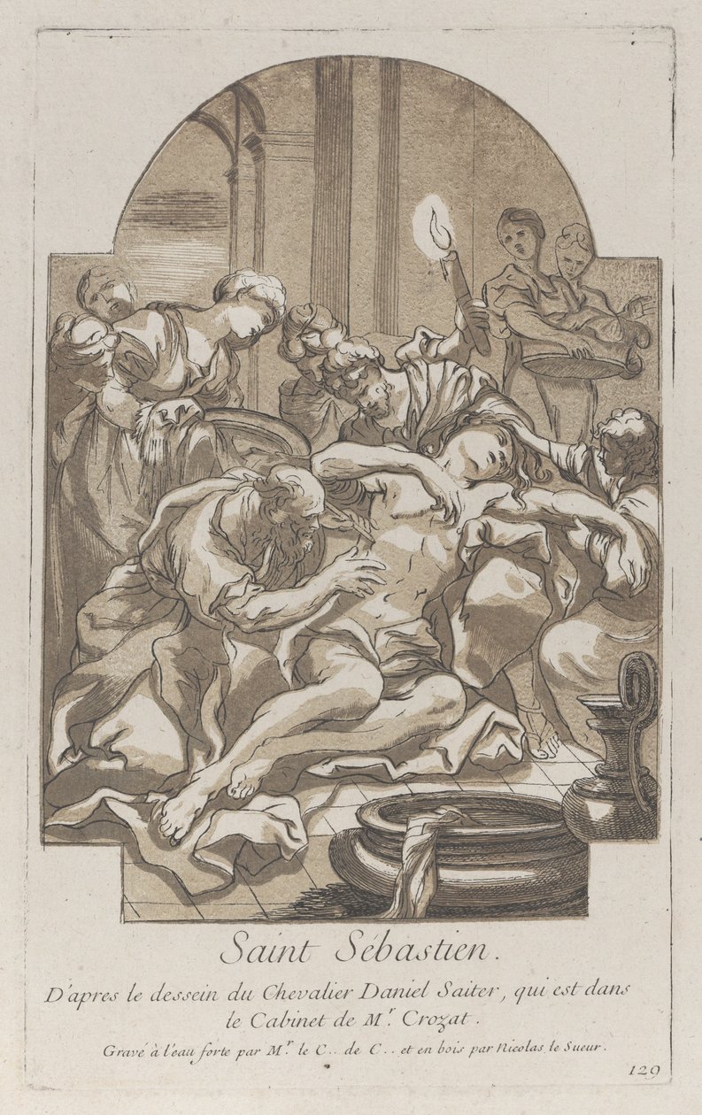 O martírio de São Sebastião, ca. 1729. de Anne Claude Philippe de Caylus