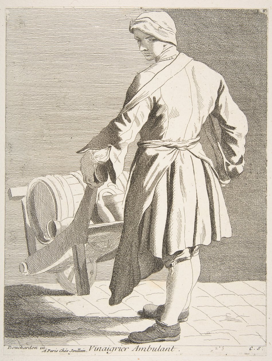 Vendedor ambulante de vinagre, 1738. de Anne Claude Philippe de Caylus
