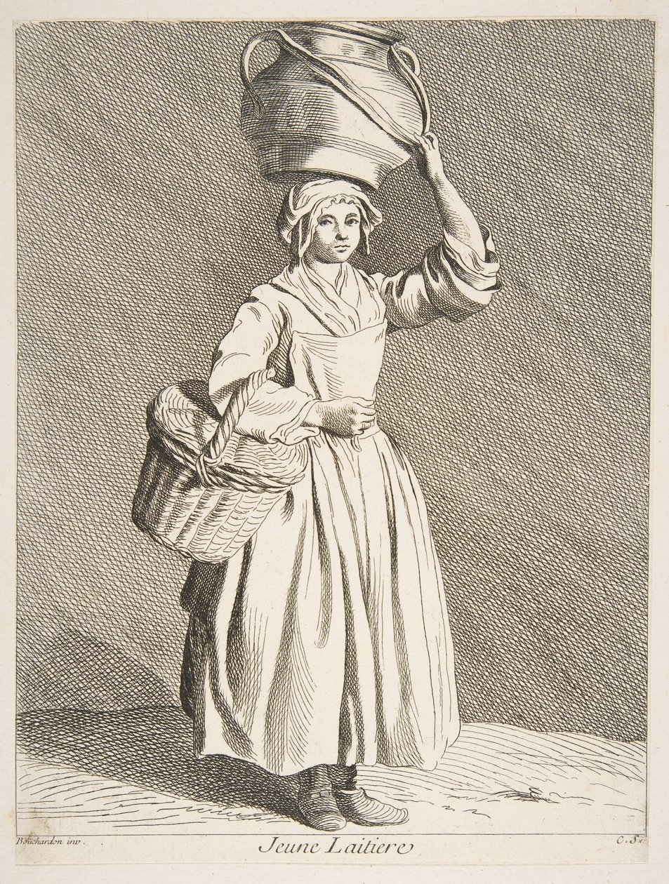 Jovem Leiteira, 1737. de Anne Claude Philippe de Caylus
