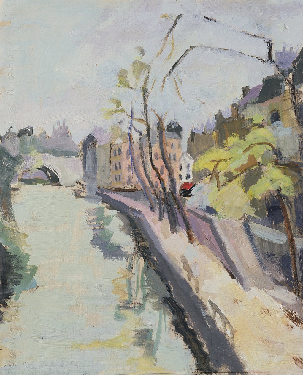 Quai des Grands Augustins, Paris, 1961 (óleo sobre papel) de Anne Durham