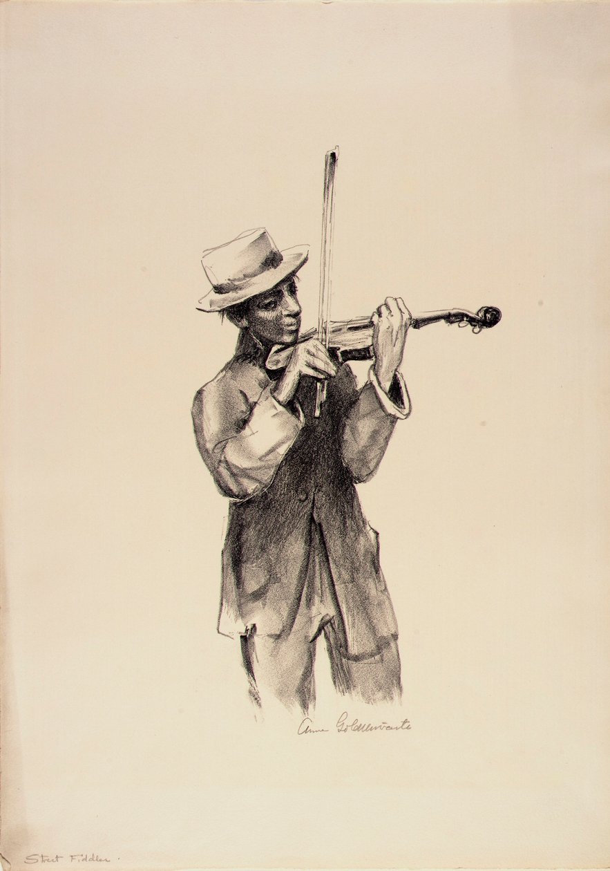 Violinista de rua de Anne Goldthwaite