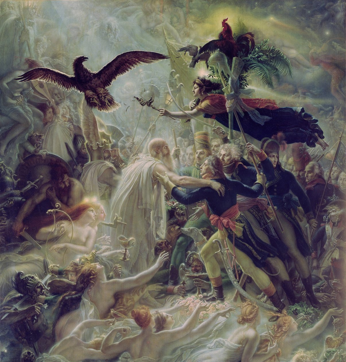 Apoteose dos heróis franceses que morreram por seu país durante a guerra pela liberdade de Anne Louis Girodet de Roucy Trioson