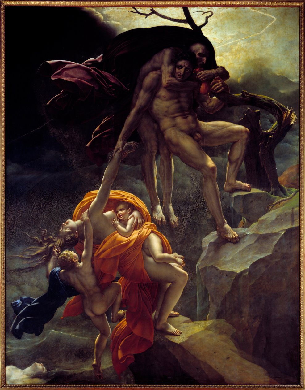 Cena de dilúvio. Pintura de Anne Louis Girodet de Roucy-Trioson de Anne Louis Girodet de Roucy Trioson