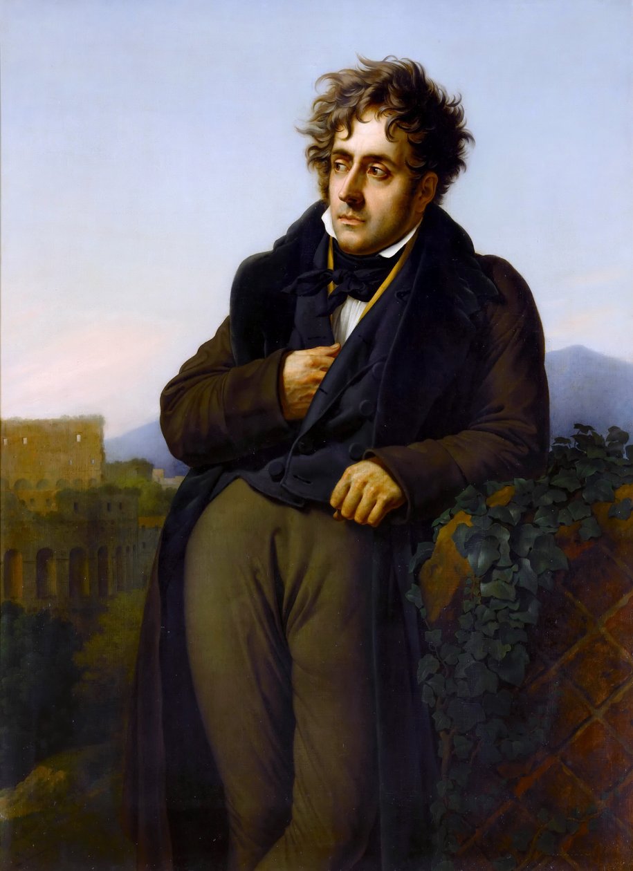Retrato de François-René, visconde de Chateaubriand 1768-1848 de Anne Louis Girodet de Roucy Trioson