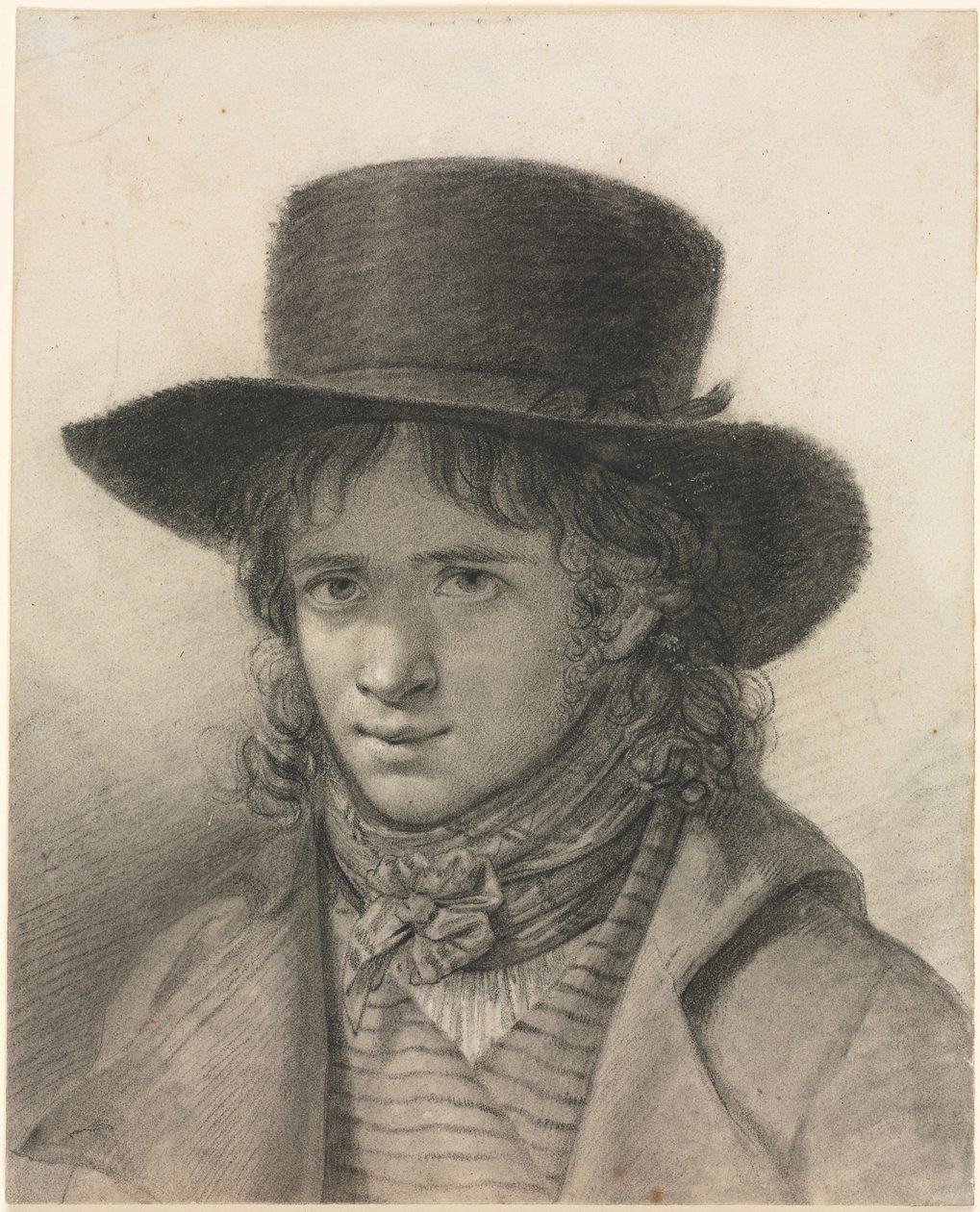 Autorretrato de chapéu de Anne Louis Girodet de Roucy Trioson