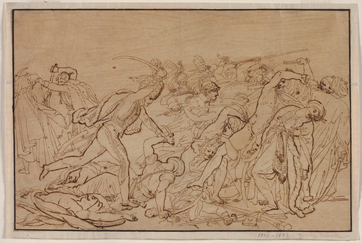 Estudo para A Revolta do Cairo, 1810. de Anne Louis Girodet de Roucy Trioson