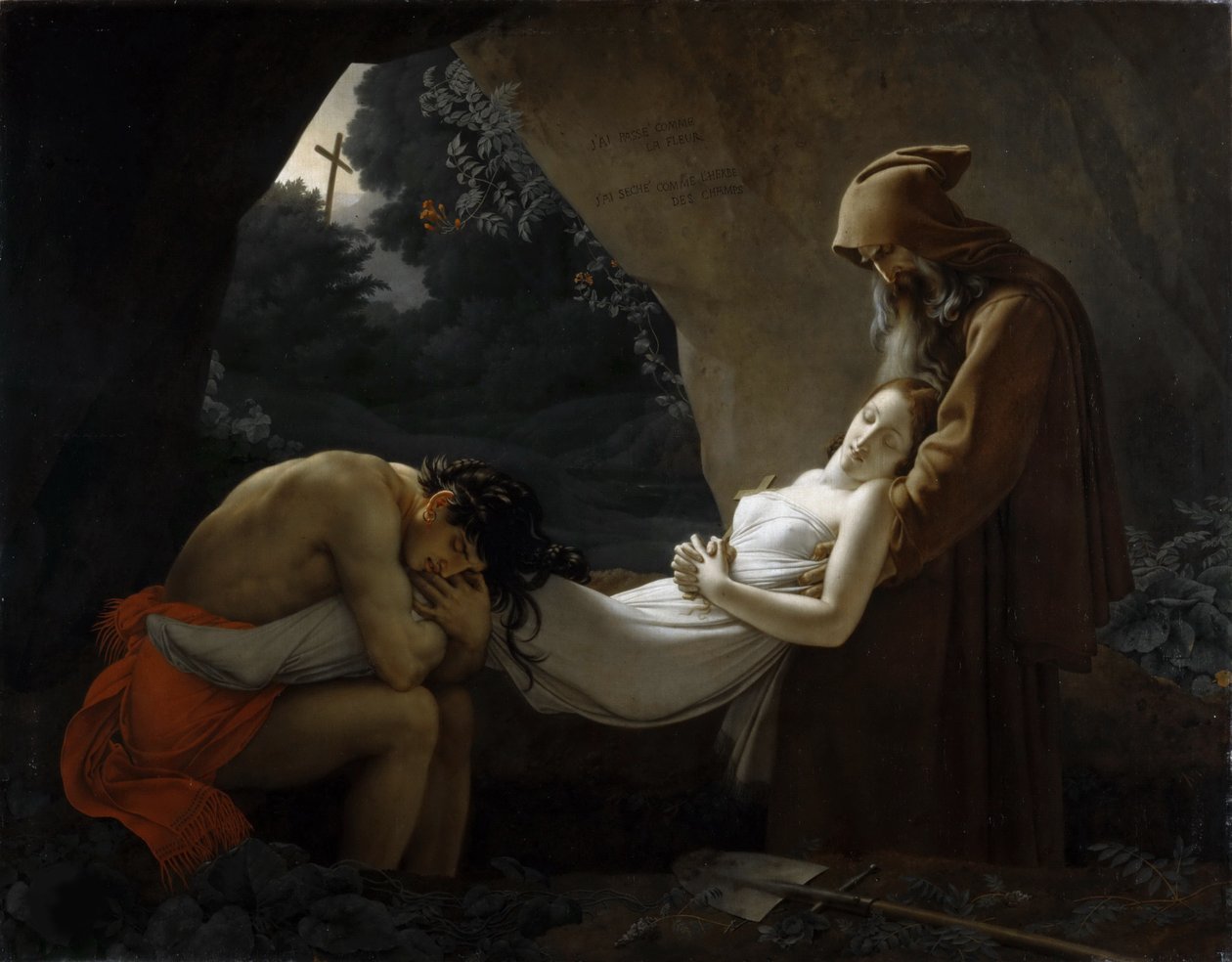 O sepultamento de Atala, 1808. de Anne Louis Girodet de Roucy Trioson