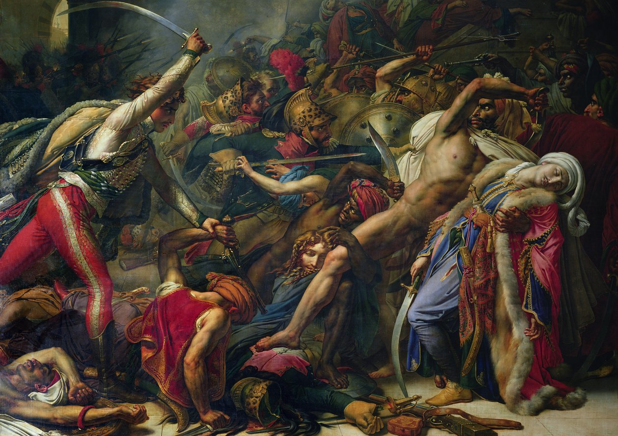 A revolta no Cairo, 21 de outubro de 1798, 1810 (detalhe de 91913) de Anne Louis Girodet de Roucy Trioson
