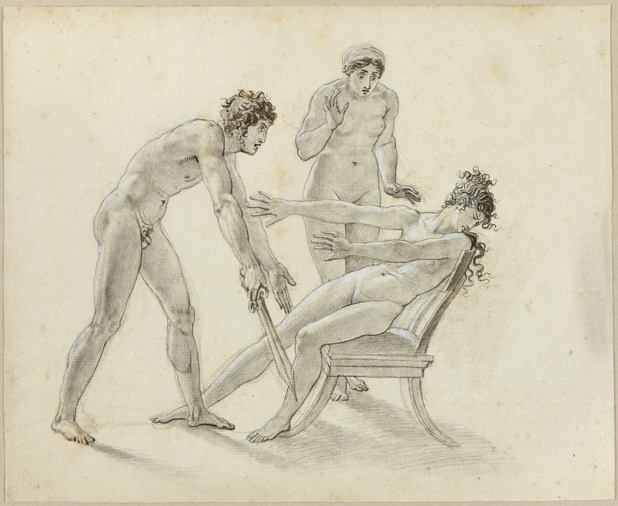 Hermione rejeitando Orestes de Anne Louis Girodet de Roussy Trioson