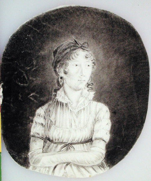 Auto-retrato, c.1807 (carvão vegetal sobre papel) de Anne Marguerite Hyde de Neuville