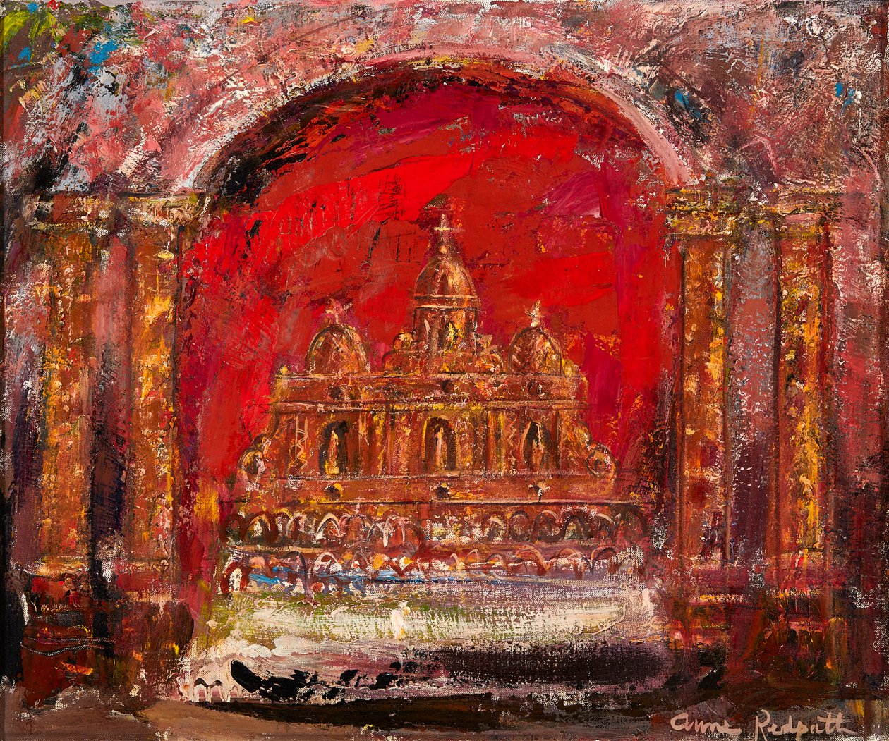 Numa Igreja, St. Paul (óleo sobre tela) de Anne Redpath