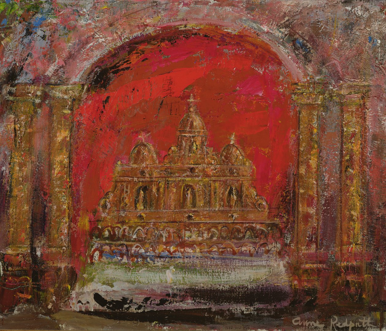 Numa Igreja em St. Paul (óleo sobre tela) de Anne Redpath