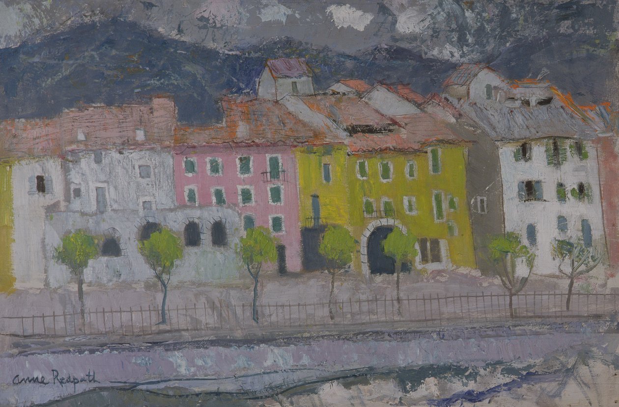 Sospel, Alpes Marítimo (petróleo a bordo) de Anne Redpath