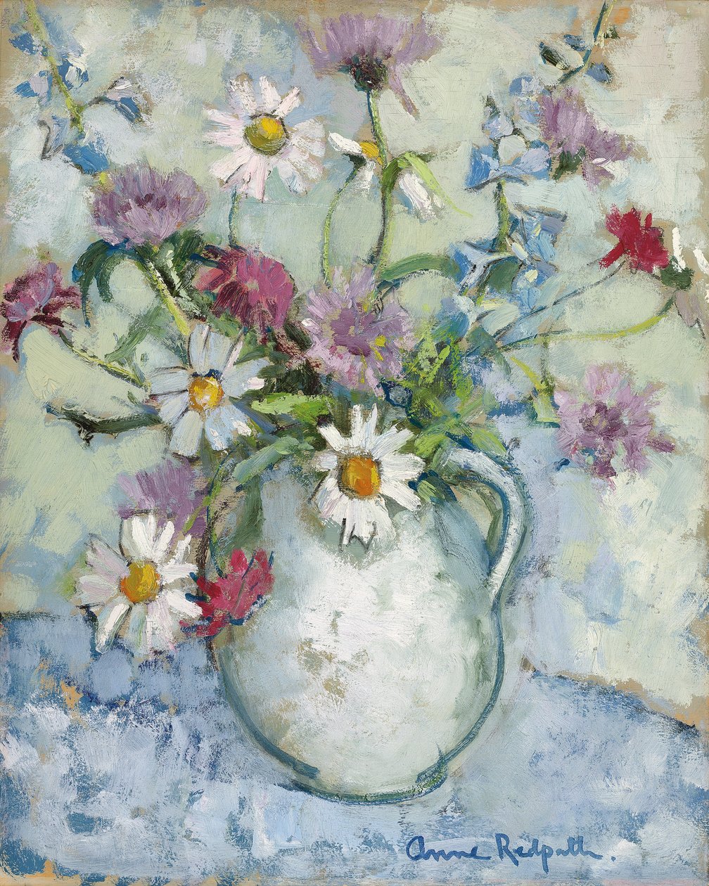 Flores de Verão num jarro de Anne Redpath