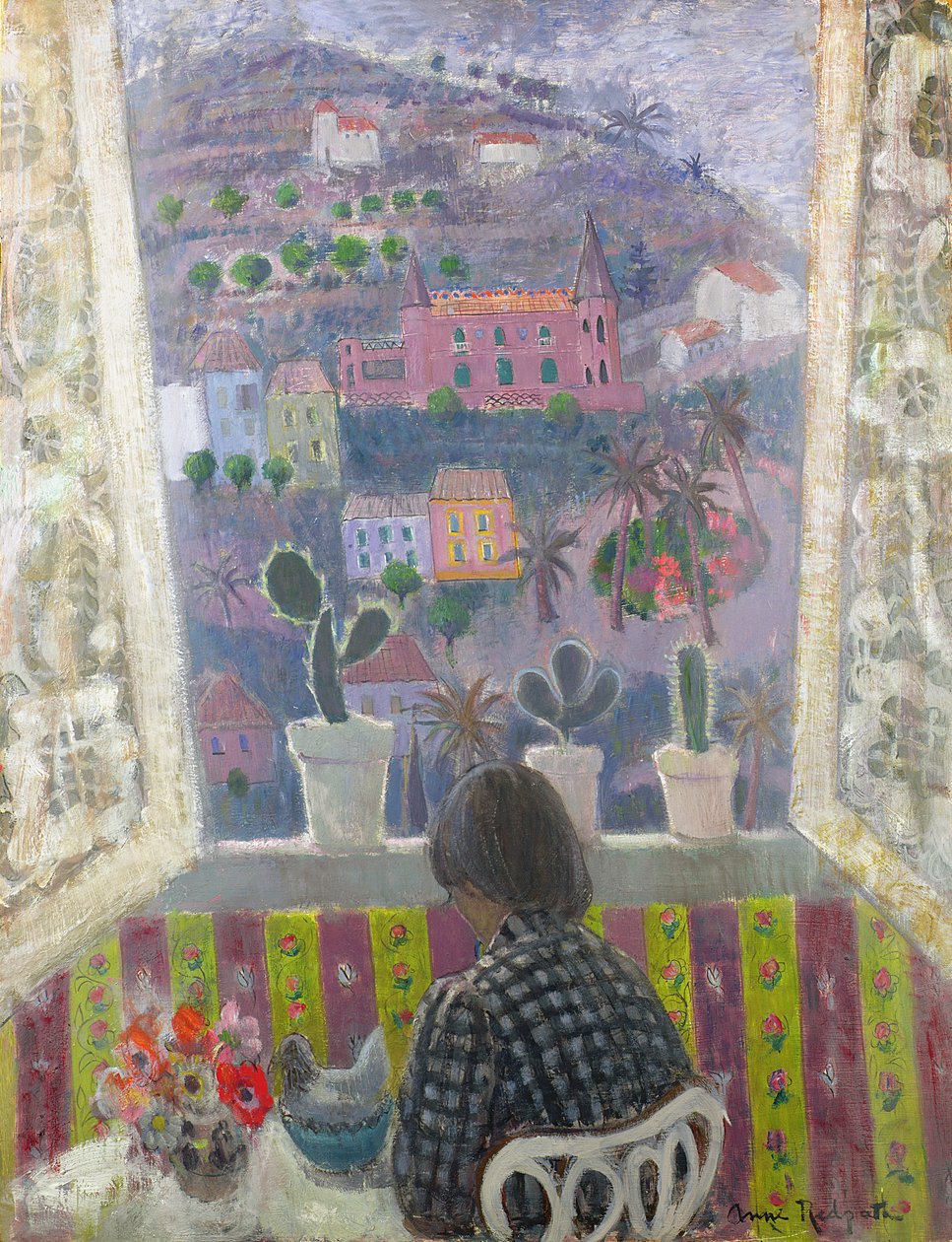Janela em Menton (óleo sobre tela) de Anne Redpath