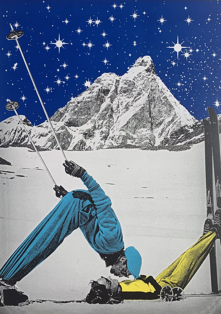 Paraíso do esqui, 2021 (serigrafia artesanal) de Anne Storno
