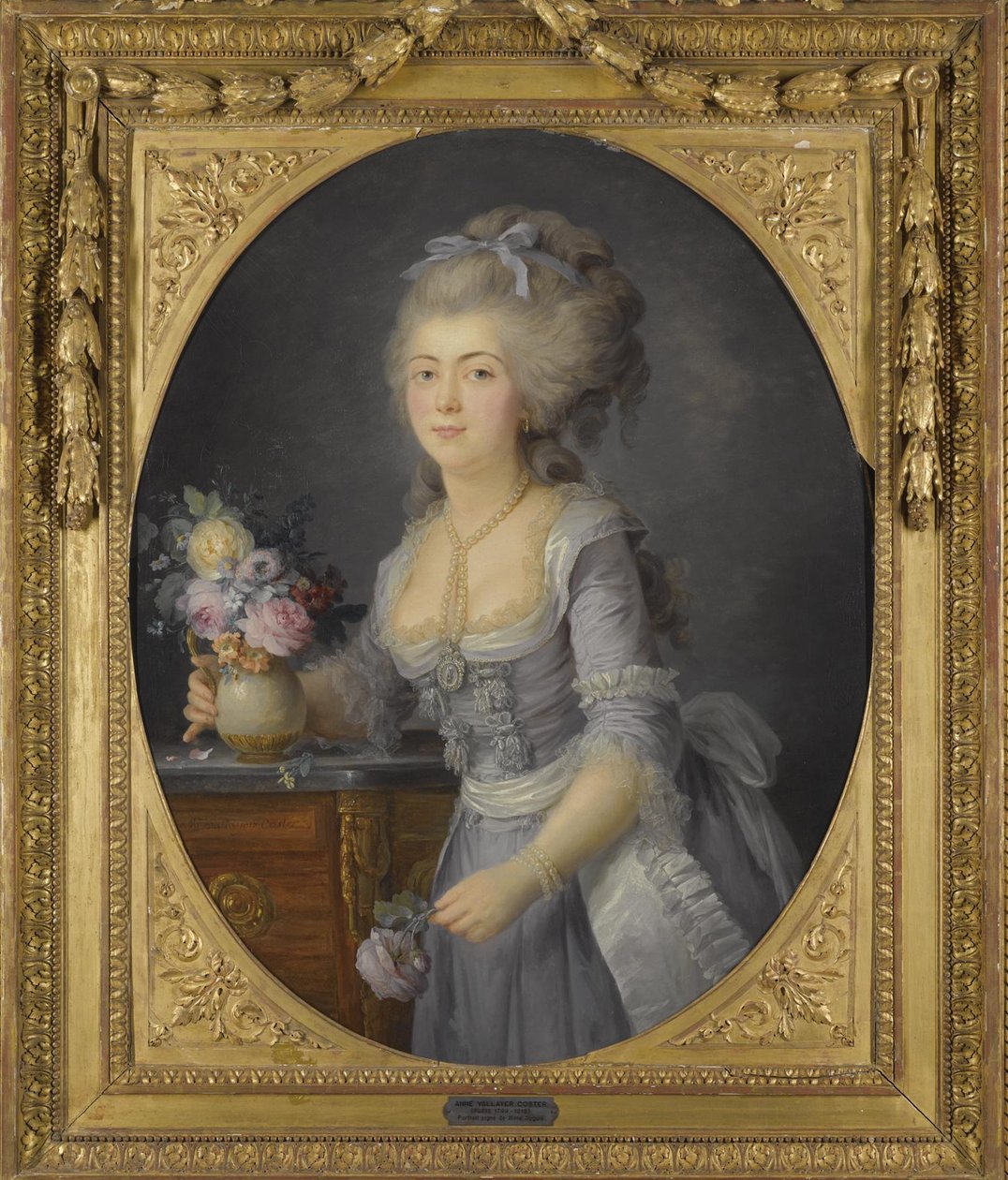 Retrato de Adelaide Henriette Auguié 1758-1794 de Anne Vallayer Coster