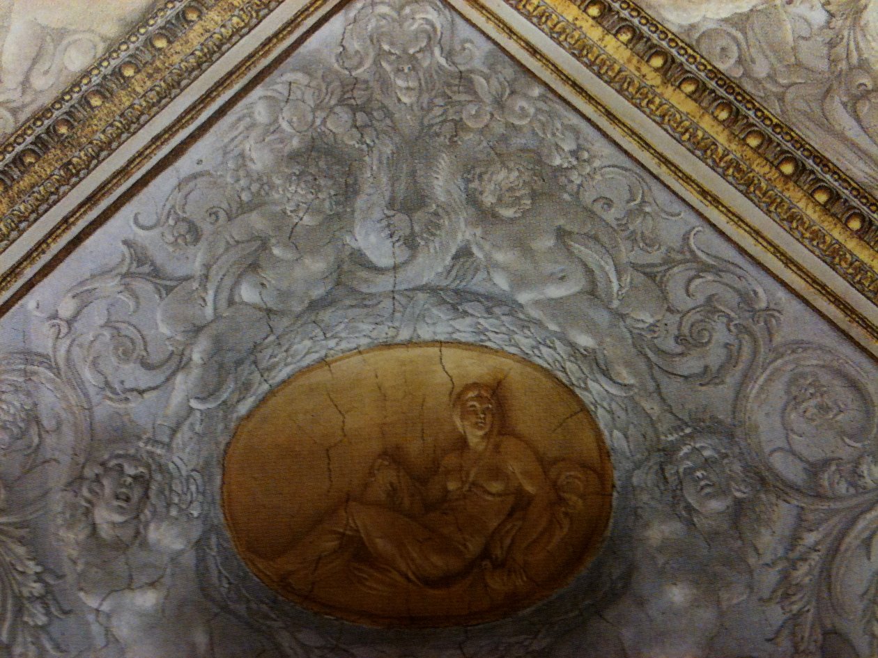 Camerino Farnese, detalhe do teto de Annibale Carracci