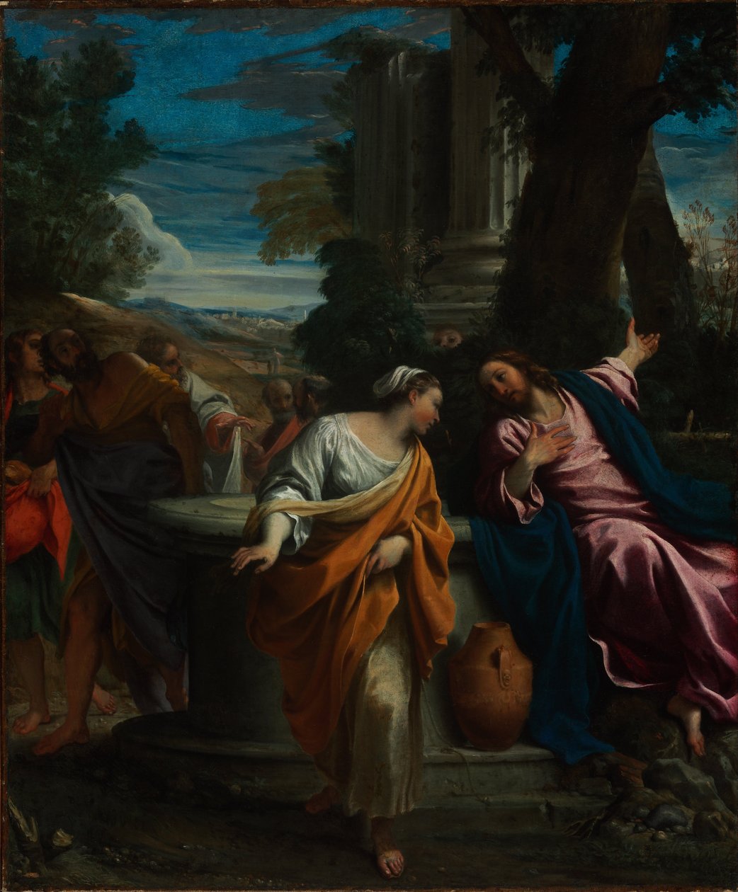 Cristo e a mulher samaritana de Annibale Carracci