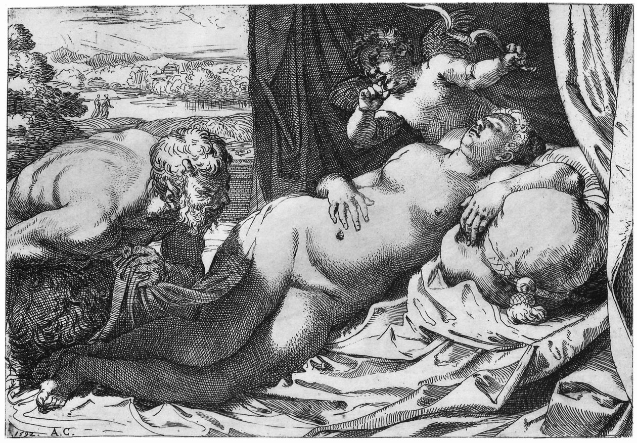 Júpiter e Antíope de Annibale Carracci