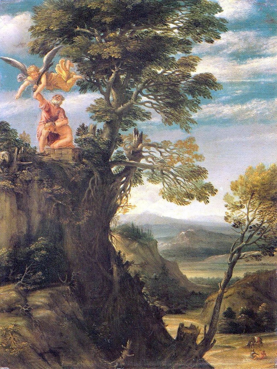 Paisagem com a ligação de Isaac de Annibale Carracci