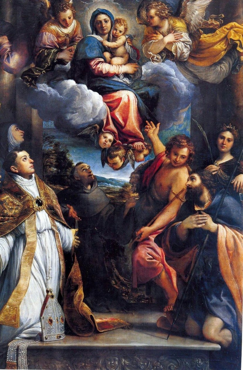 Madonna em Glória com Santos de Annibale Carracci
