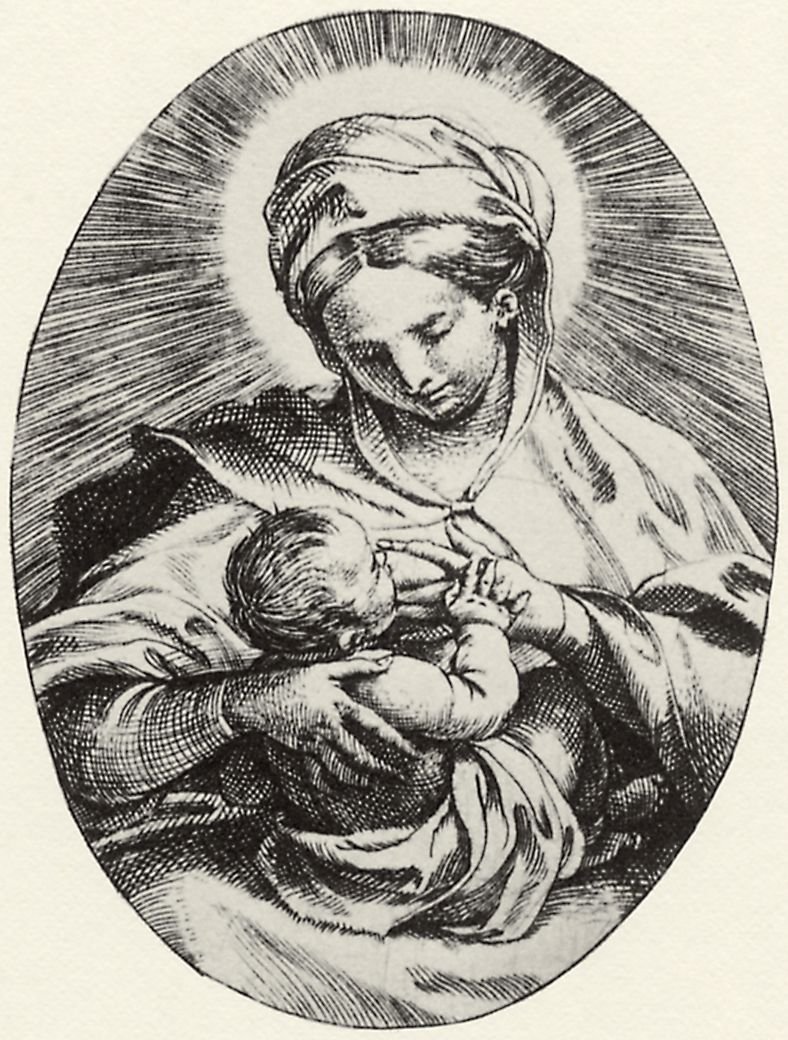 Madonna de enfermagem de Annibale Carracci
