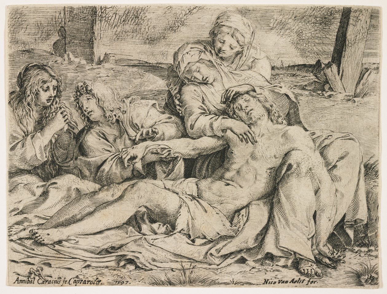 Pietà, ou o Cristo de Caprarola, 1597 de Annibale Carracci
