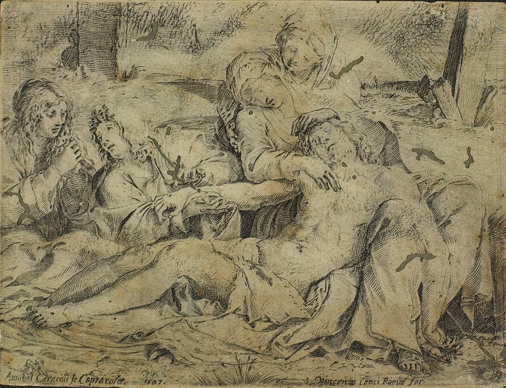 Pieta ou Cristo de Capiarola de Annibale Carracci