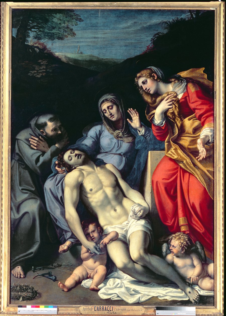 Pieta com São Francisco e Santa Maria Madalena, c.1602 de Annibale Carracci