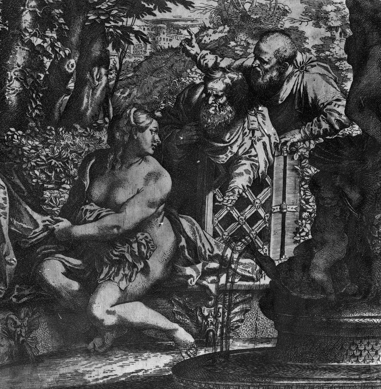 Susanna e os Anciãos, c.1590 de Annibale Carracci
