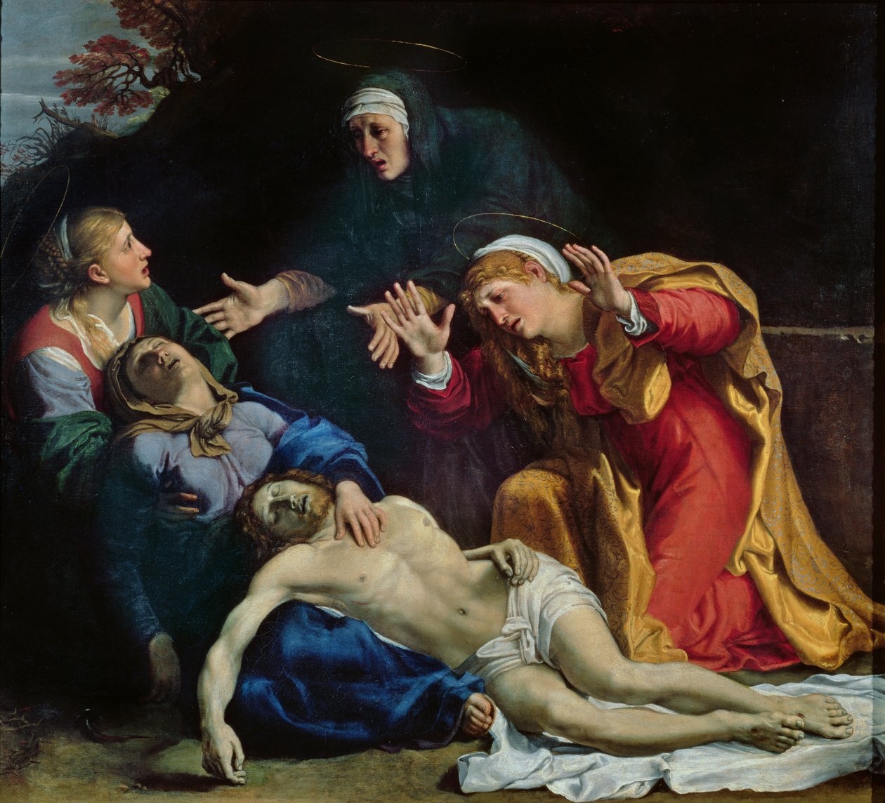 O Cristo Morto Mourned (&39;The Three Maries&39;), c.1604 de Annibale Carracci