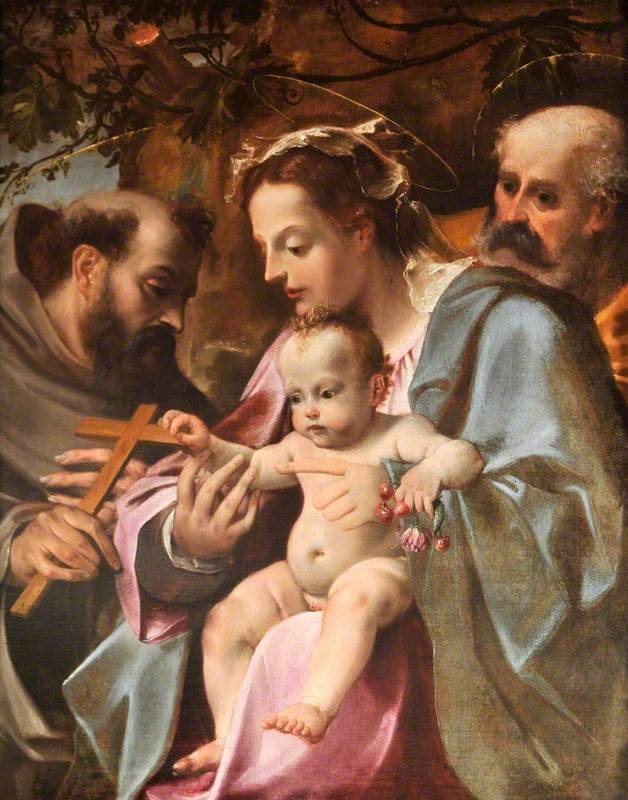 A Sagrada Família com São Francisco de Annibale Carracci