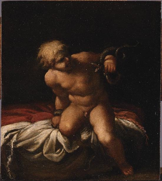 As serpentes estrangeiras de Hercules da criança de Annibale Carracci