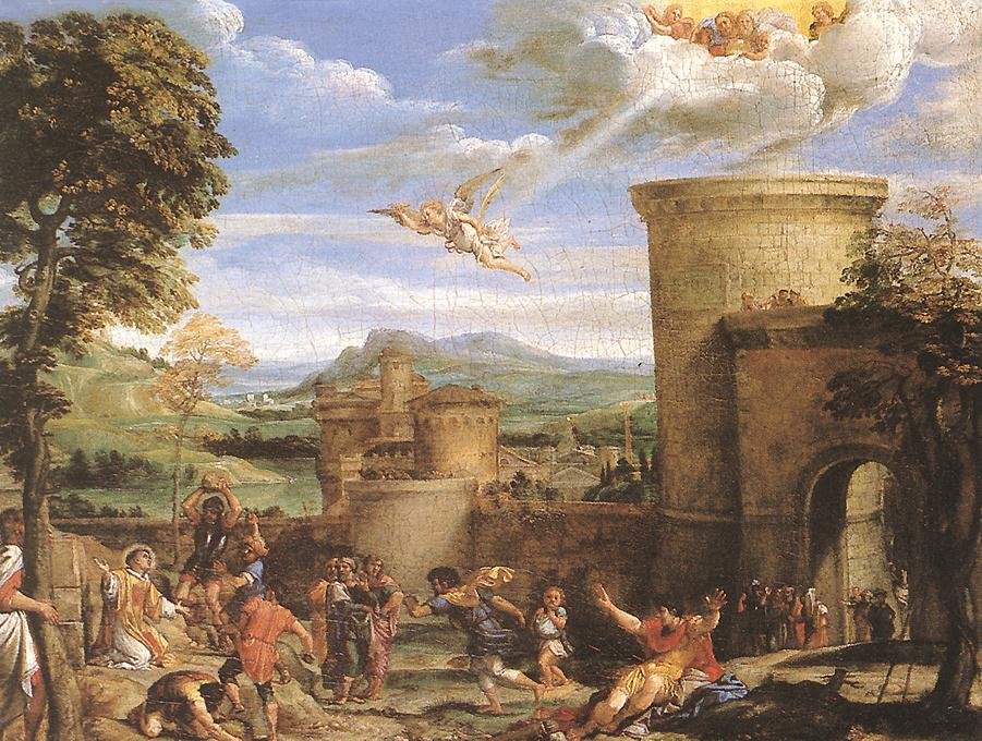 O martírio de Santo Estêvão de Annibale Carracci