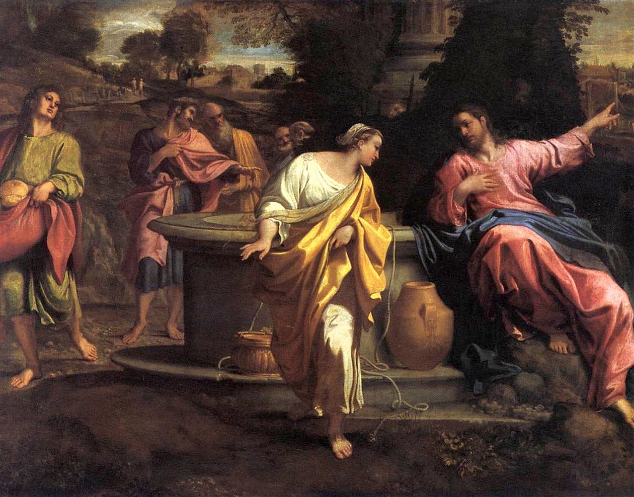 A mulher samaritana no poço de Annibale Carracci