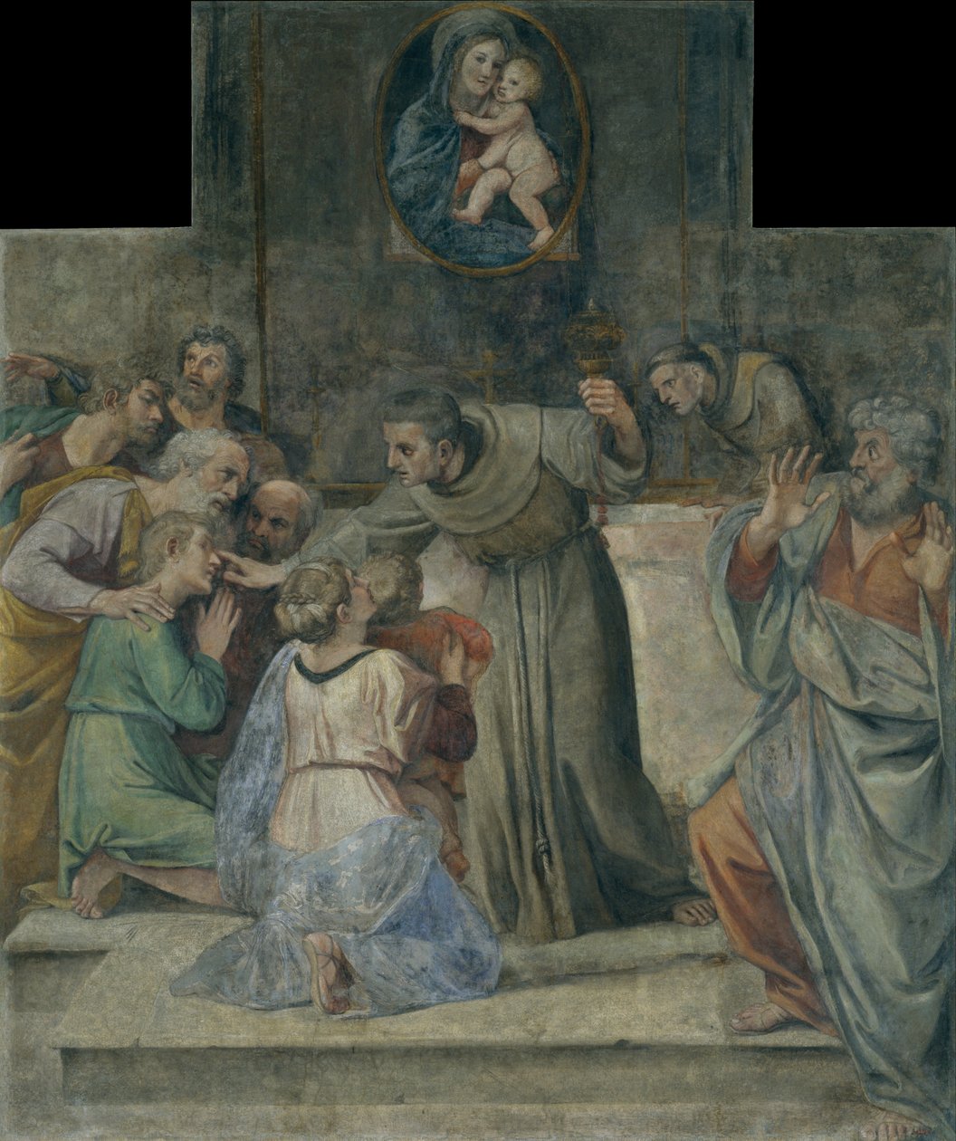 Curando o homem nascido cego de Annibale Carracci