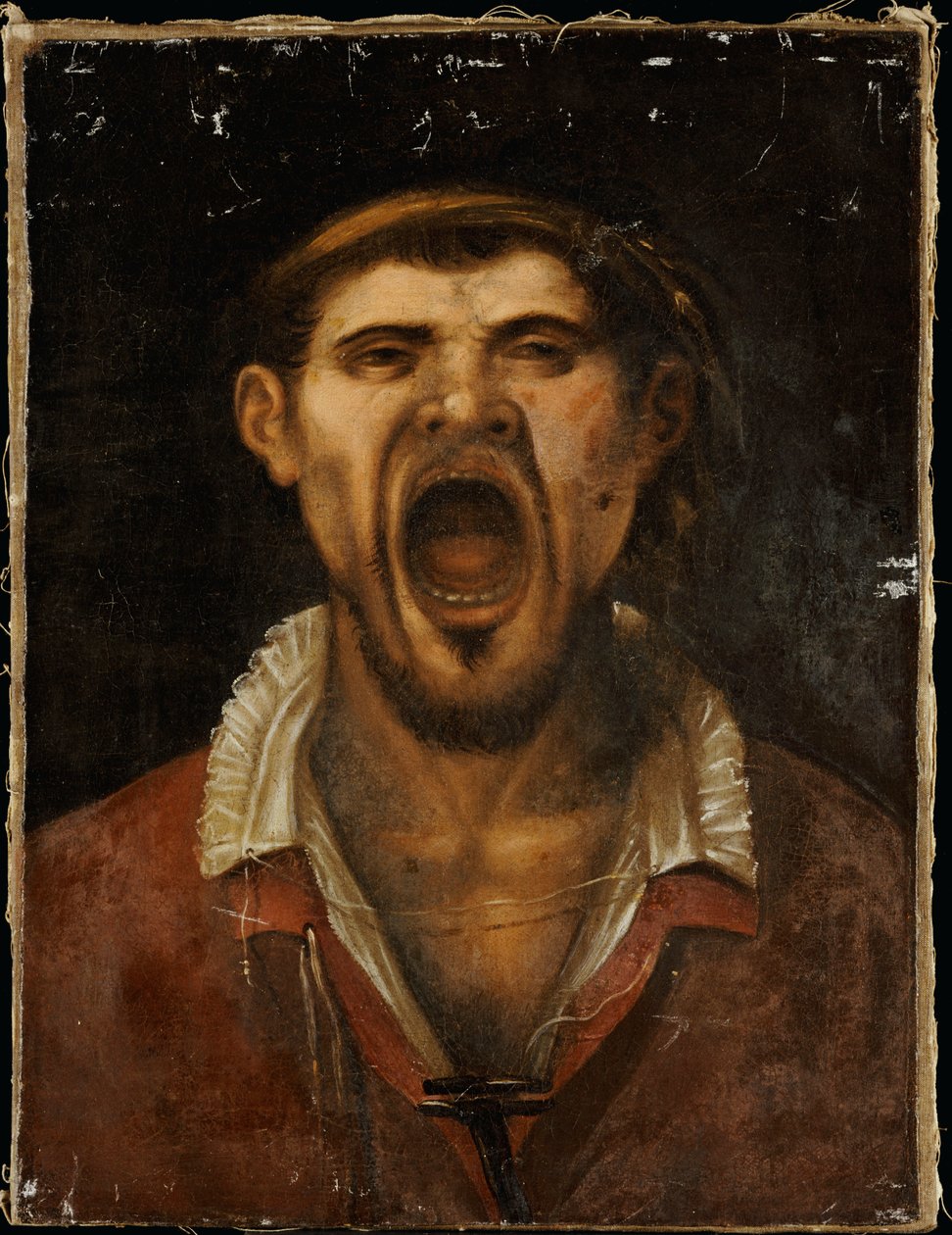 Um camponês gritando de Annibale Carracci