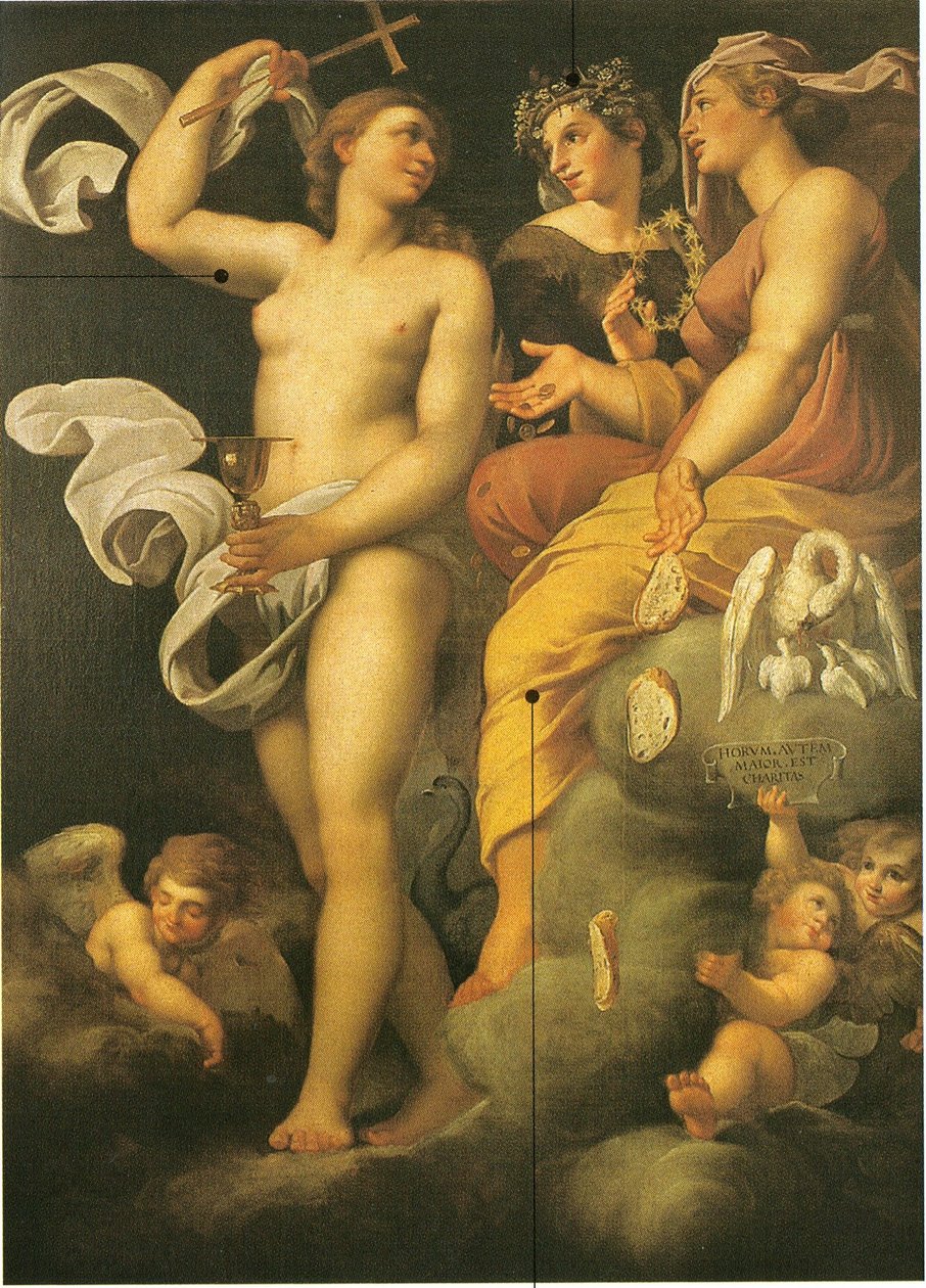 Alegoria das virtudes teologais de Annibale Carracci