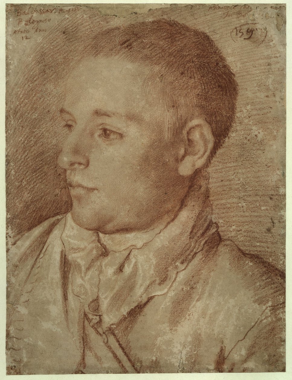 Retrato de Baldassare Aloisi, dito Galanino de Annibale Carracci