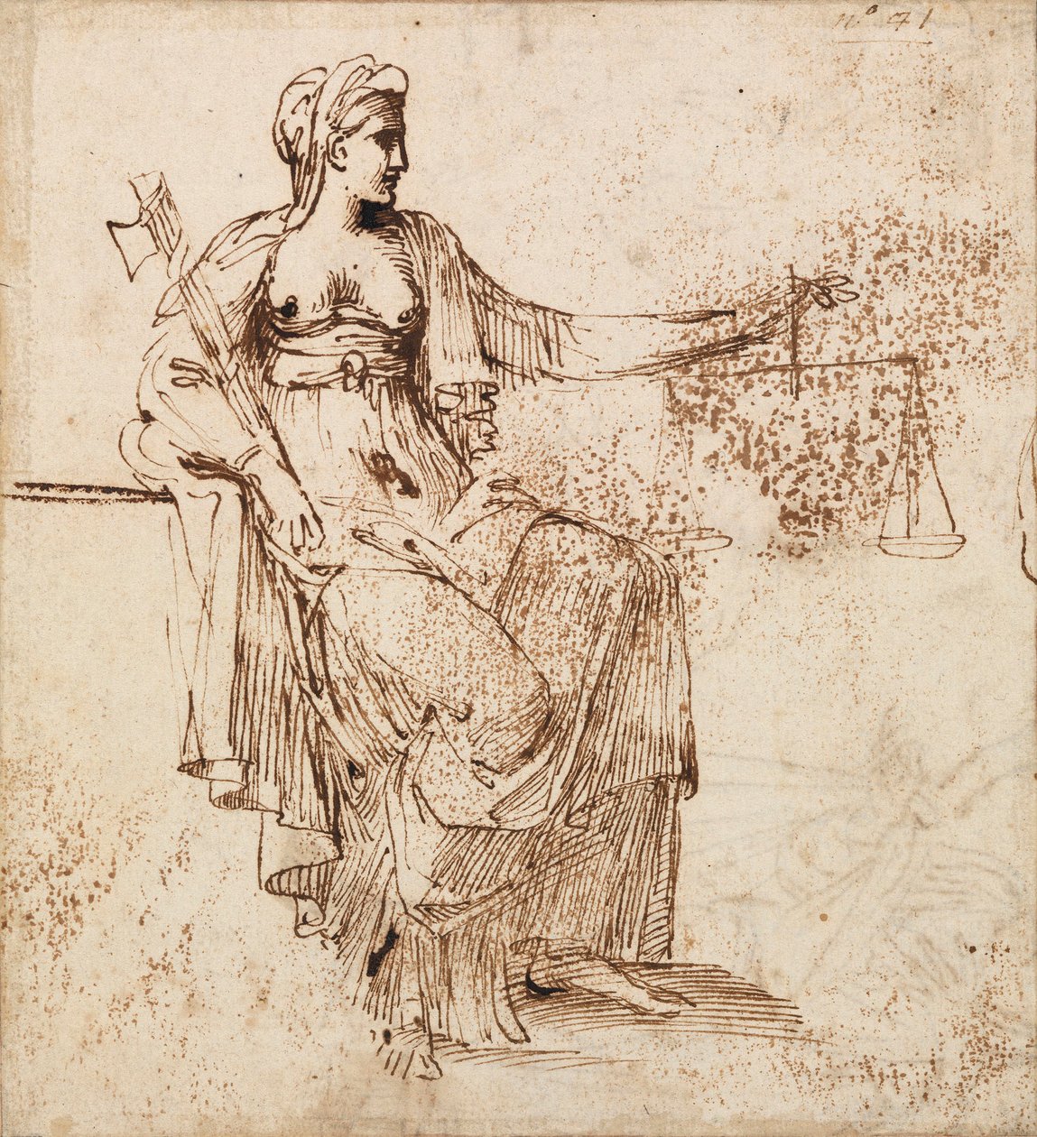 Carracci - Justiça, RCIN 902146 de Annibale Carracci