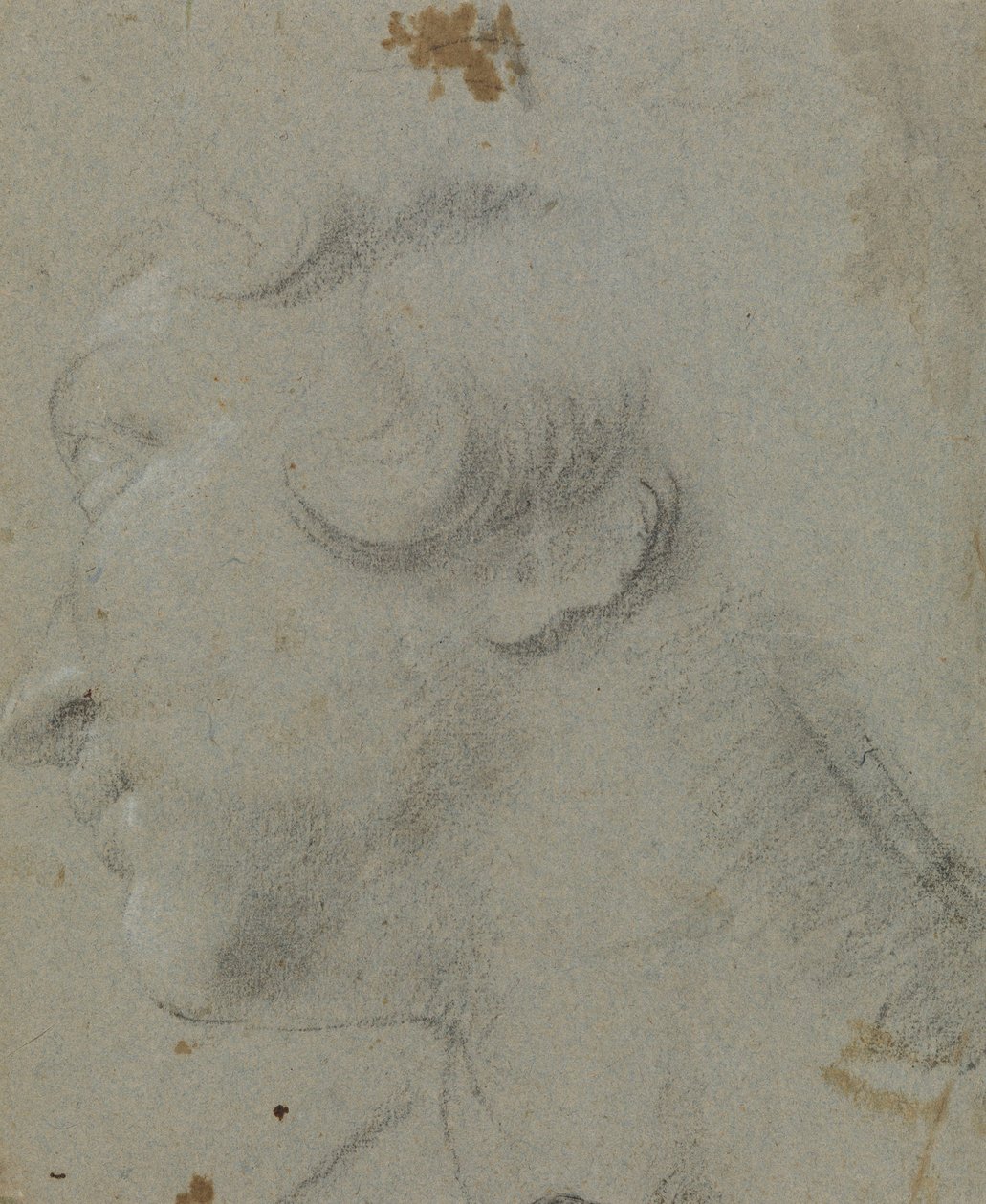 Carracci - r Cabeça de Santa Catarina, RCIN 902115 de Annibale Carracci