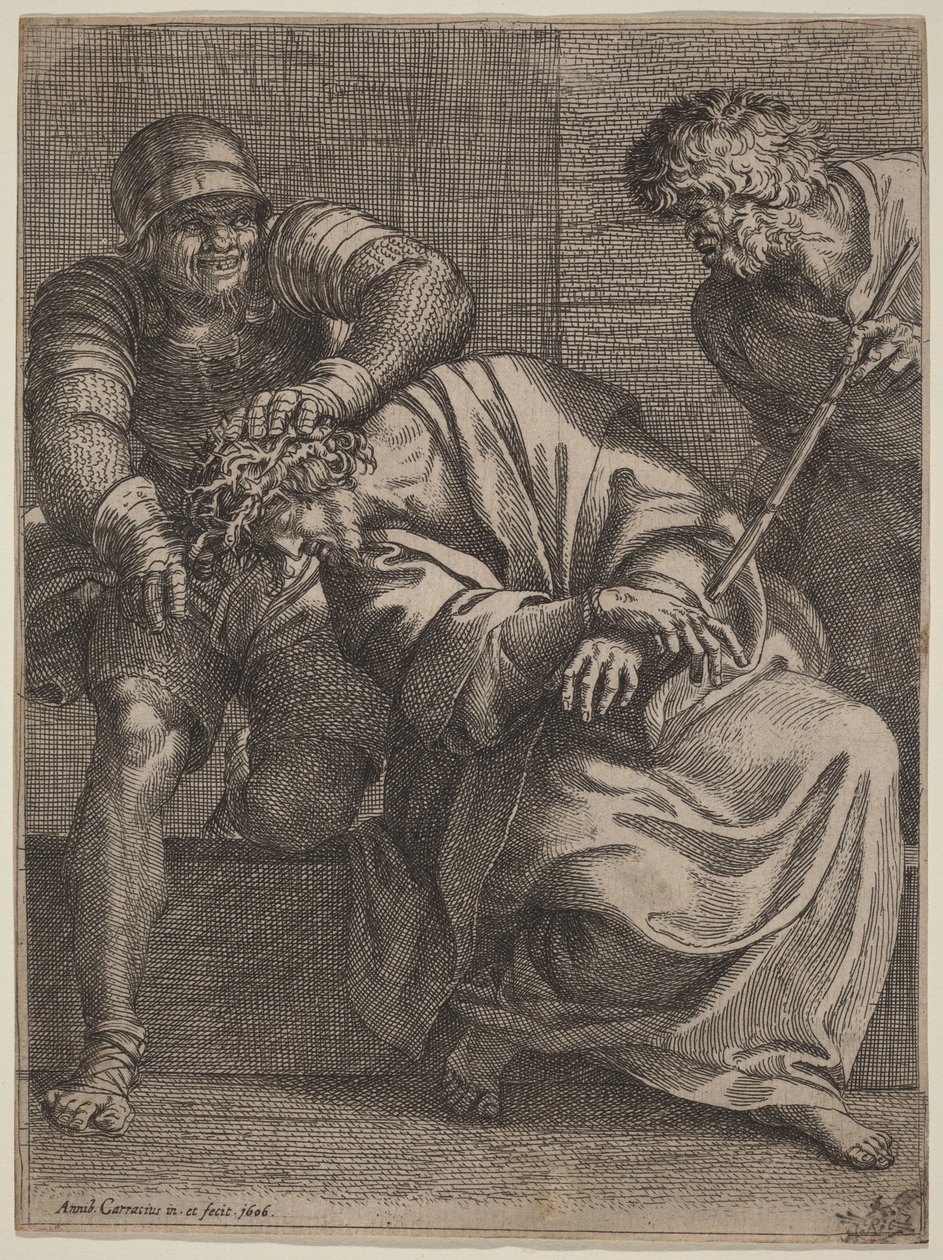 Cristo coroado de espinhos de Annibale Carracci