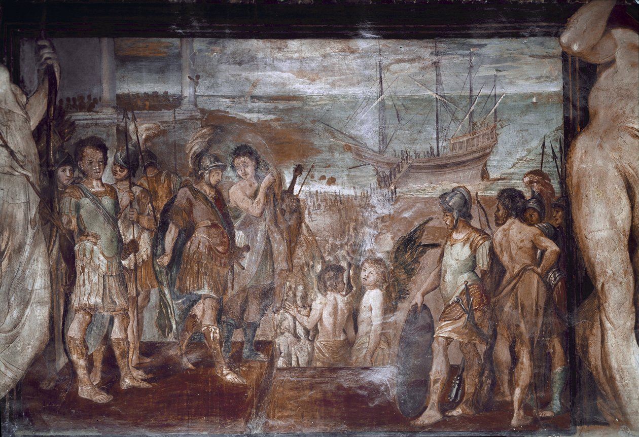 Episódios da vida de Jason: o embarque dos Argonautas (Fresco de Annibale Carracci