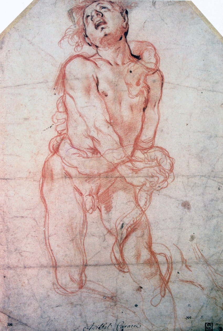 Figura Estudo, 1560-1609 de Annibale Carracci